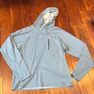 Gray Hooded Pullover with Pocket